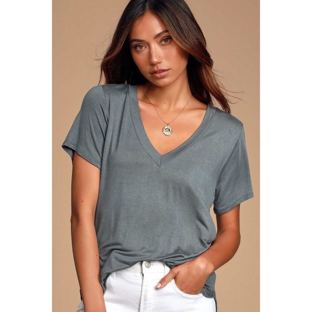 For You Slate Blue Tee